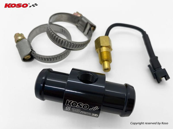Koso Water Temperature Sensor Adapter for Ø18mm Hose BG018B00