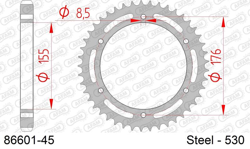 Afam Steel Standard Porta posteriore 86601 - 530