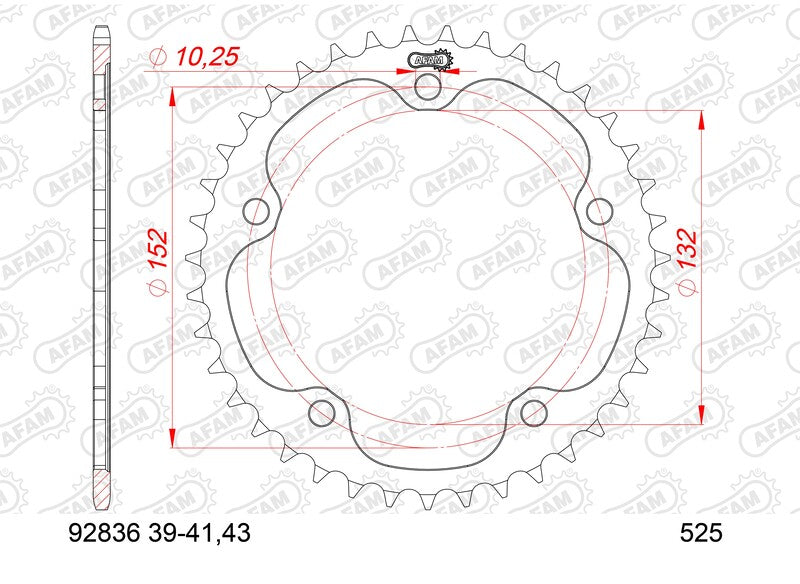 Afam Steel Standard Porta posteriore 92836 - 525