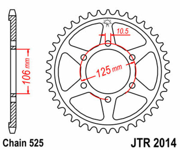 JT Sprock's Steel Standard Standard Retro Sprock 2014 - 525 JTR2014.48