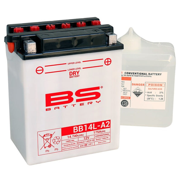 Batteria BS Alte prestazioni con pacchetto acido - BB14L -A2