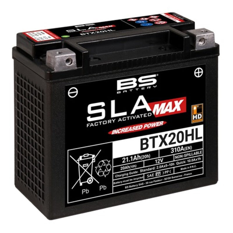 Batteria BS SLA MAX MANUTENZIONE BATTERE MANUTENZIONE Attivata in fabbrica - BTX20HL