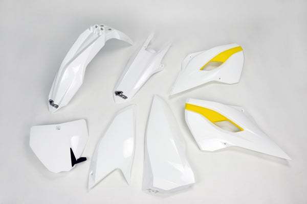 UFO Kit di plastica OEM Color (2014) Husqvarna Hukit613 bianco/giallo@999W