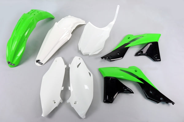 Kit di plastica UFO Colore OEM (14-15) Green/bianco/nero Kawasaki KX-F250 Kakit221@999