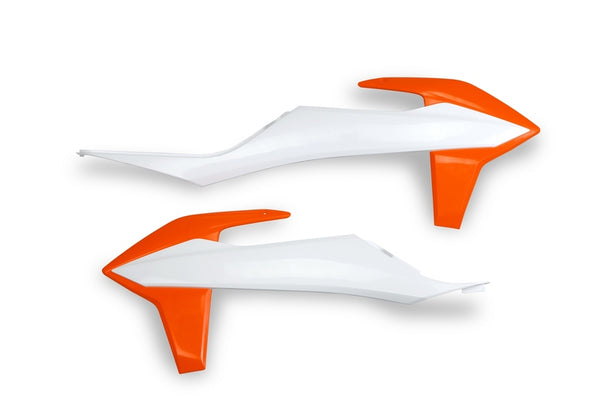 Copri di radiatore UFO Orange/White KTM Exc/SX/Exc-F/SX-F KT04092#999W