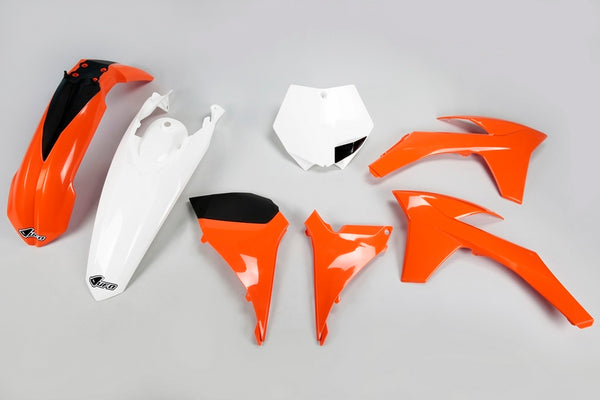 Kit di plastica UFO OEM Colore Orange/Blanc KTM KTKIT510@999