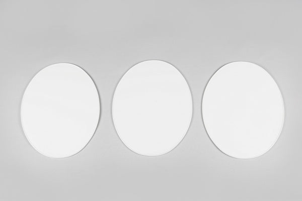 UFO Vintage Oval Front Plate 1970 White 3 PC ME08049@W