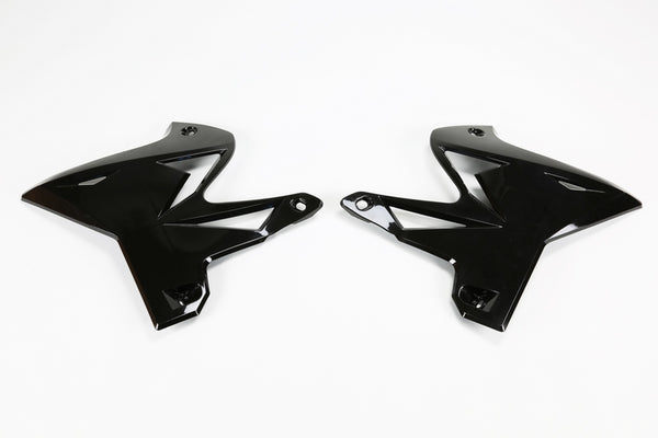 UFO Radiator Covers Black Yamaha YZ125/250 Ya04834#001