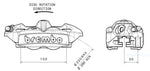 BREMBO M4 Front Left Brake Caliper Titanium Ø34mm 920.9885.05