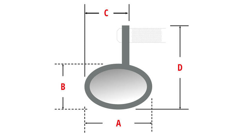 Specchio di fine della barra di azione altesider (1 pc) 301-448