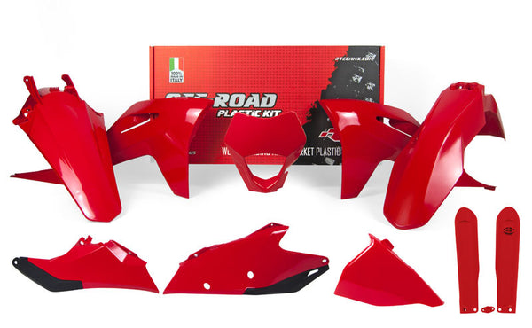 RaceTech Plastic Kit-7 Parti nero/rosso a gas Gas-kit Gas-RG0-621