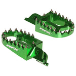 RFX Pro Footrests (verde) - Kawasaki KXF250/450