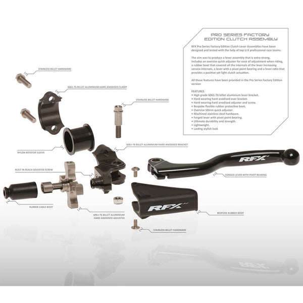 Avvio in gomma RFX Pro Fritch Gruppo di sostituzione (nero) con logo RFX FXCA9060199BK