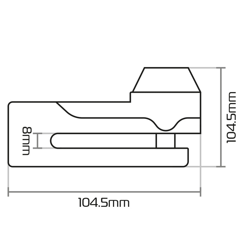 Oxford Titan Ø10mm Pin Disc Lock - giallo LK486