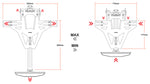 Porta della targa di licenza Highsider Akron-RS Pro 280-166HP