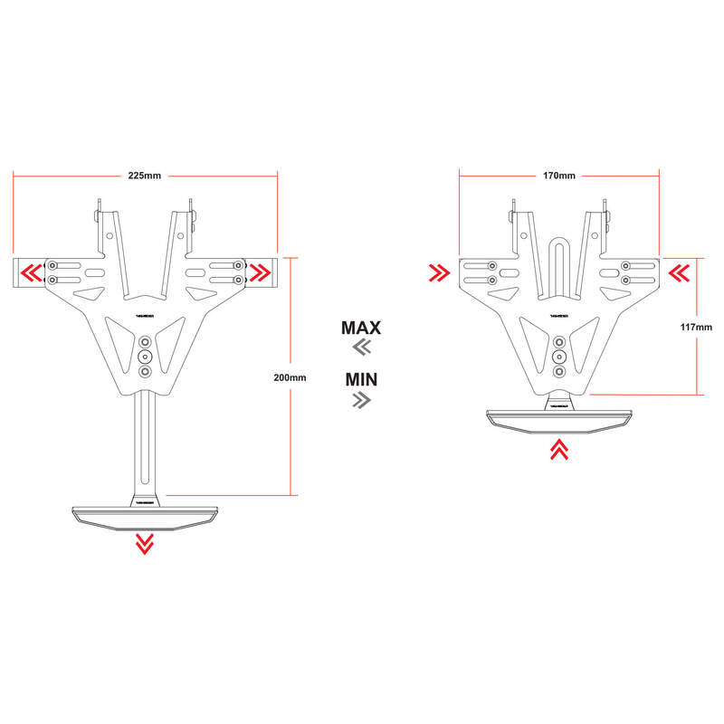 Porta di targa di licenza Highsider Akron-RS 280-929h