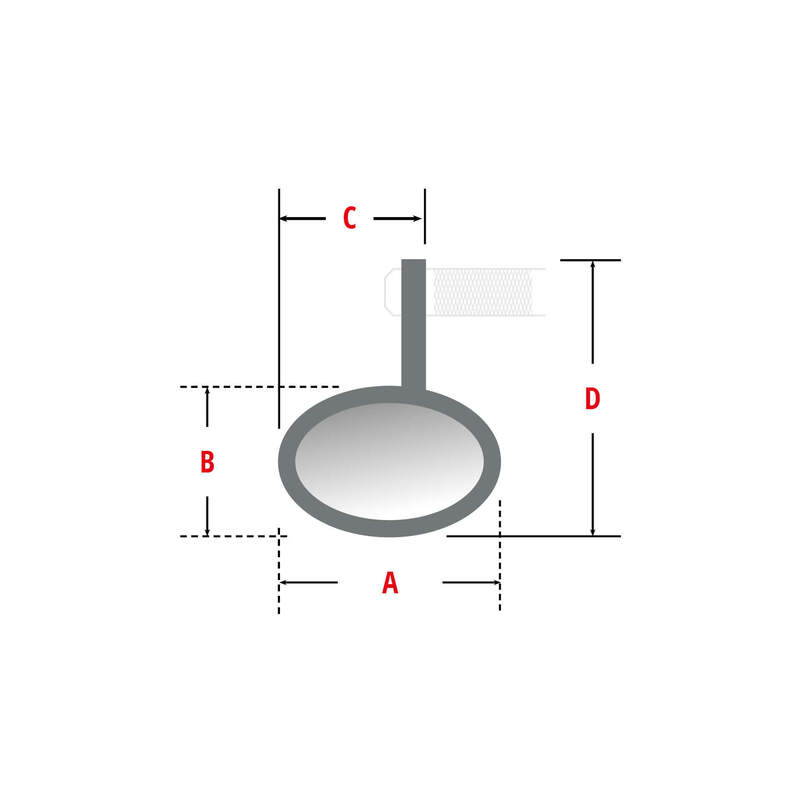 Highsider Victory-X RIM Rubar End Specchio con segnali di svolta a LED (1PC) 301-183