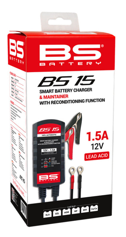 BATTERE BS BATTERE BS15 Caricatore batteria intelligente - 12V 1.5A