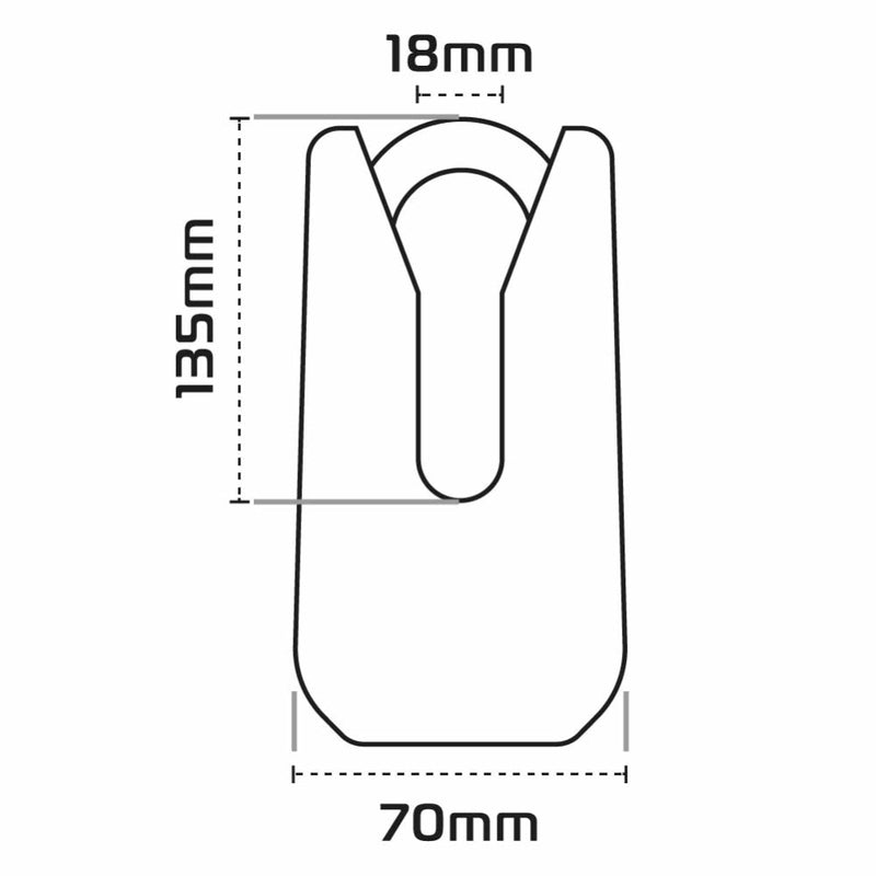 Oxford Monster Disc Lock - Nero di 32m