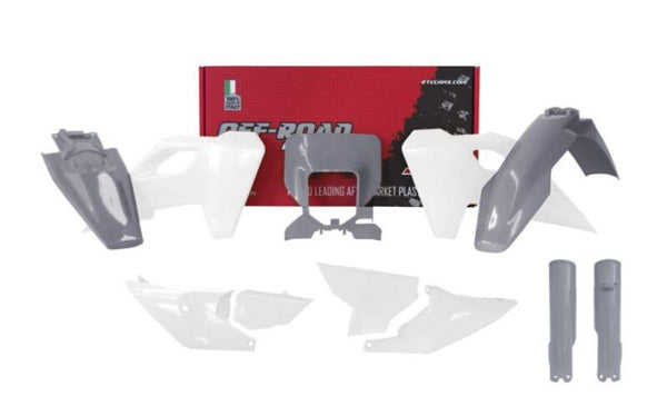 RaceTech Plastic Kit-grigio e bianco a Husqvarna R-Kithsq-Gr0-834