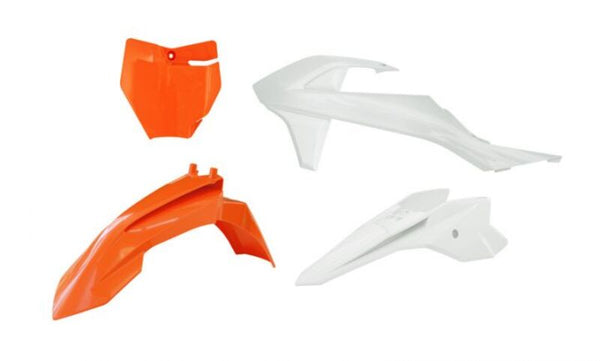 Racetech Plastic Kit-4 Parti arancione /bianco a KTM R-Kitktm-AR4-050