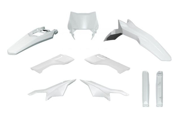Kit di plastica racetech 6 parti-bianco-bianco R-kitsur-bn0-624