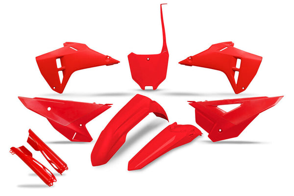 UFO FULL PLASTICS KIT WITH FORK Guards - Red Hokit127f@070