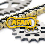 AFAM Chain Kit 420R1 11/50 (OEM Ratio) Reinforced med ståldrev och slitstark kedja, perfekt för Beta RRT 50 Motard Track 50 2012. Optimal prestanda.