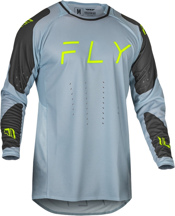 Fly Racing Evolution DST Jersey - Ice Grey/Charcoal/Neon Green 377-121x