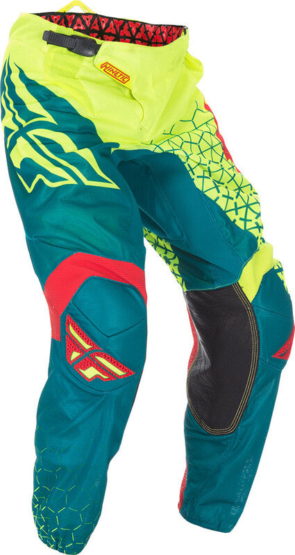 Fly Racing Kinetic Trifecta Mesh Youth Pants-Hi-Vis/Teal 370-33826