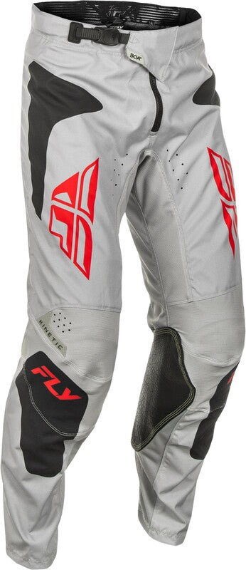 Fly Racing Kinetic Sym Pants - Light Gray/Red/Black 378-43032