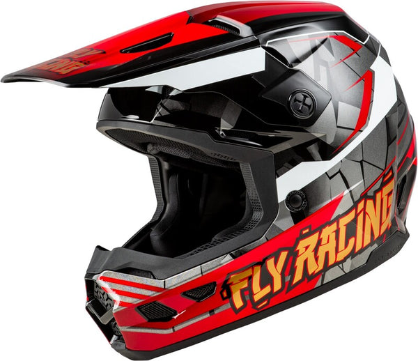 Fly Racing Kinetic Scorched Youth Helmet - rosso/nero/bianco 73-867ym