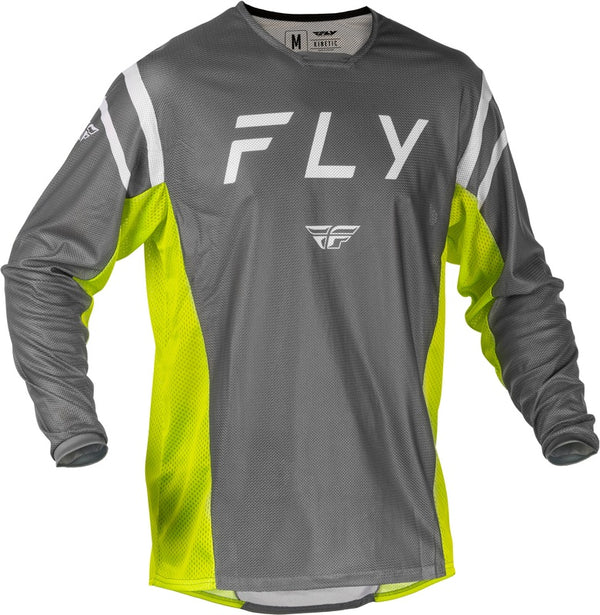 Fly Racing Kinetic Mesh Jersey - grigio/giallo 379-314L