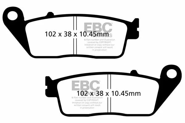 Brake pad freno EBC SFA Org Scooter SFA608