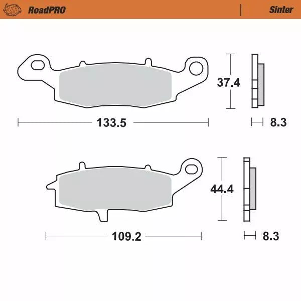 Fronte Sinter Brake Pad Paking Moto-Master 404101