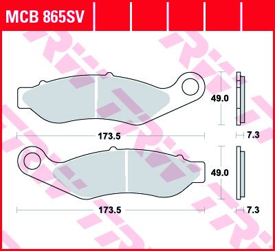 TRW Brake Pad Sinter Front Street MCB865SV