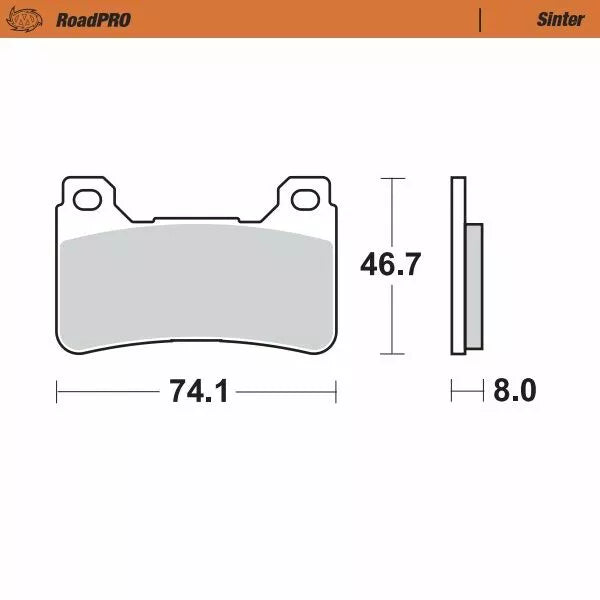 Moto-Master Brake Pad Sinter Front 406401