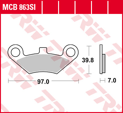 TRW Brake Pad Sinter Offroad MCB863SI