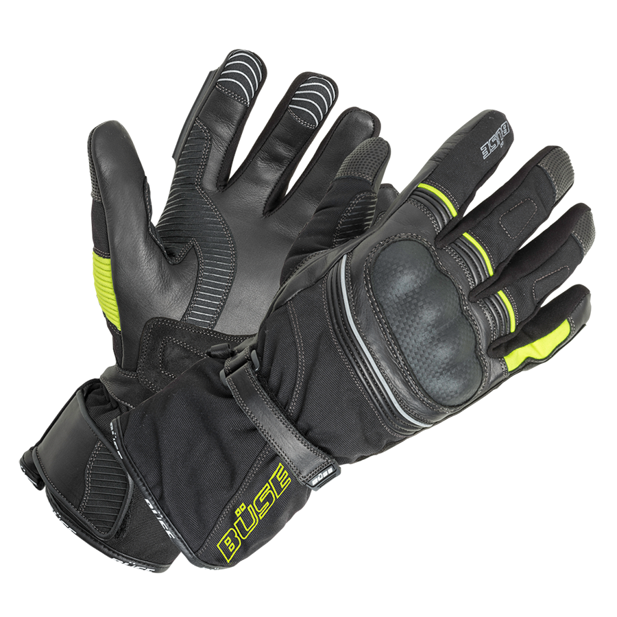 Büse MC gloves Waterproof Toursport Black /Flu