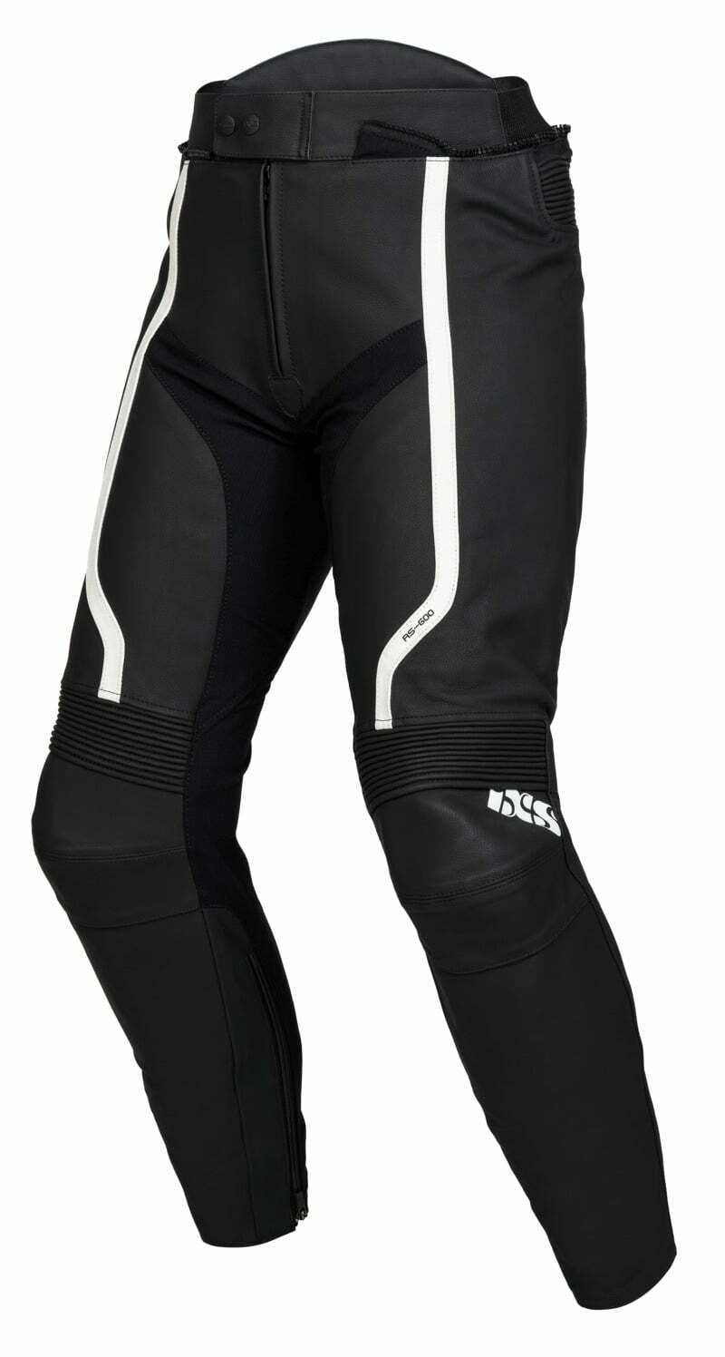 Pantaloni in pelle IXS MC LD RS-600 1.0 Black /Bianco