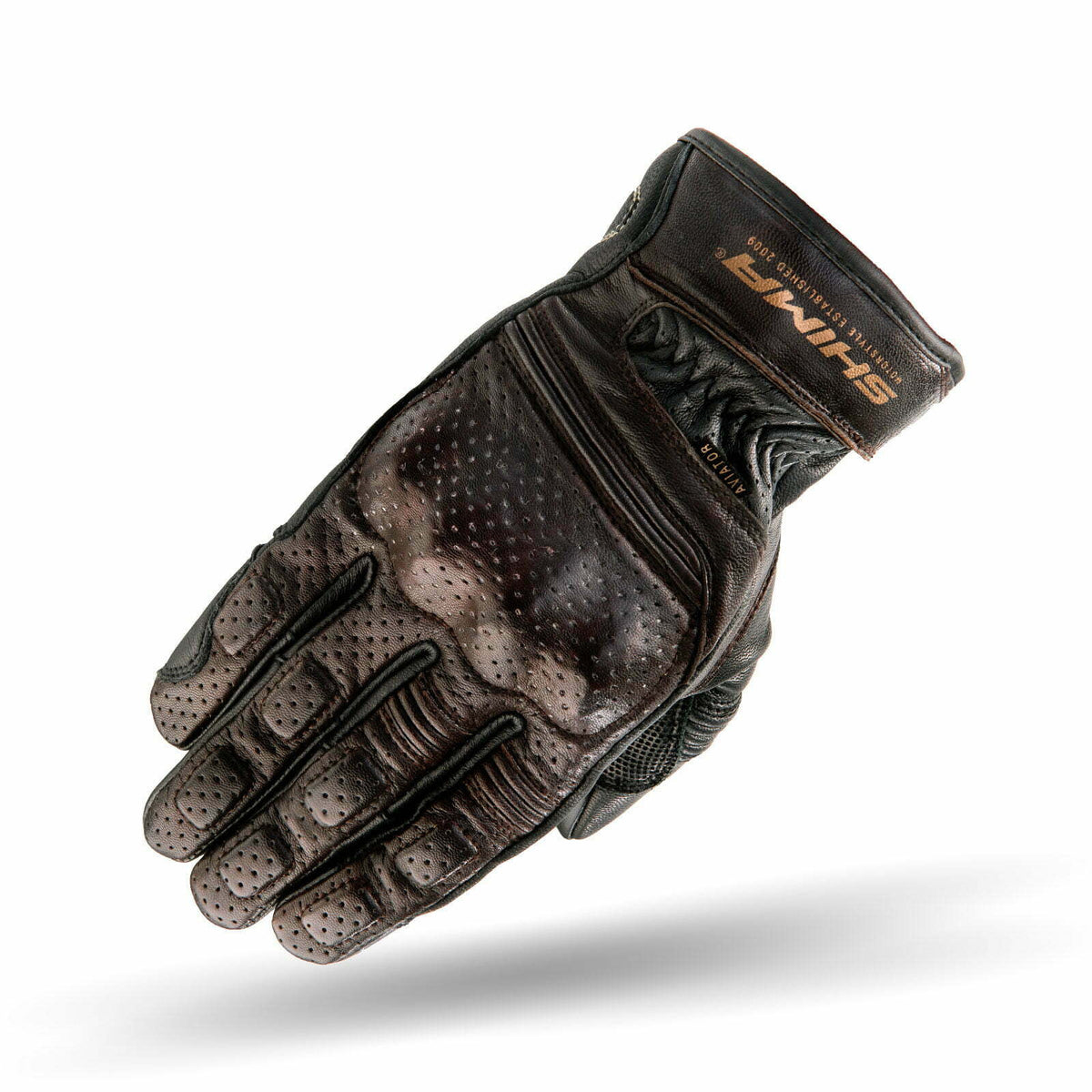 Shima Mc Gloves Aviator Black /Brown