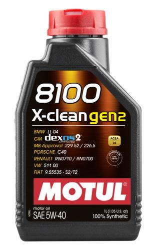 Motul 8100 X-Clean Gen2 5W-40 1L (12pcs/cartone)