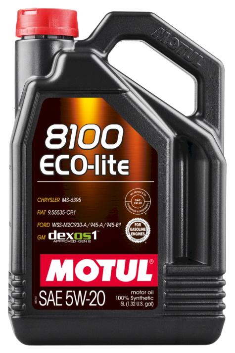 Motul 8100 Eco-Lite 5W20 5L (4 pezzi/cartone)