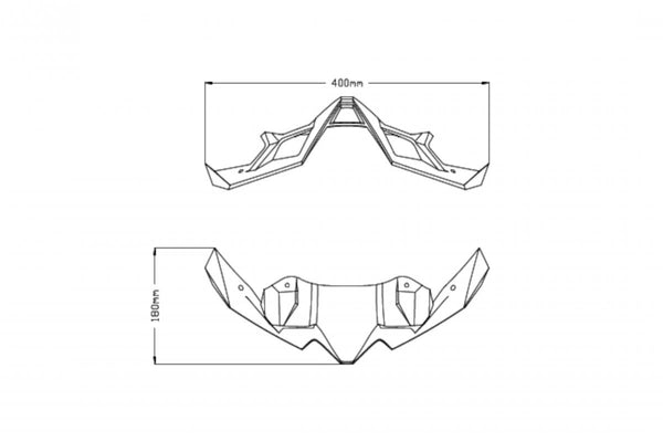 Spoiler frontale nudo Kawasaki Z900 20-21 C/Matte