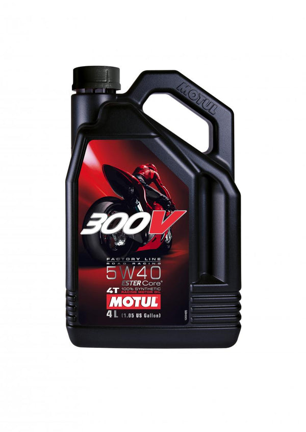 Motul 300V 4T Riga di fabbrica 5W-40 4 L (4 pezzi/cartone)