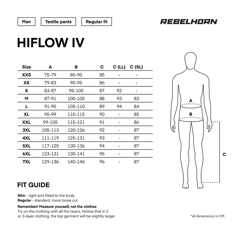 REBELHORN TESTILE MC PANTS HIFLOW IV NERO