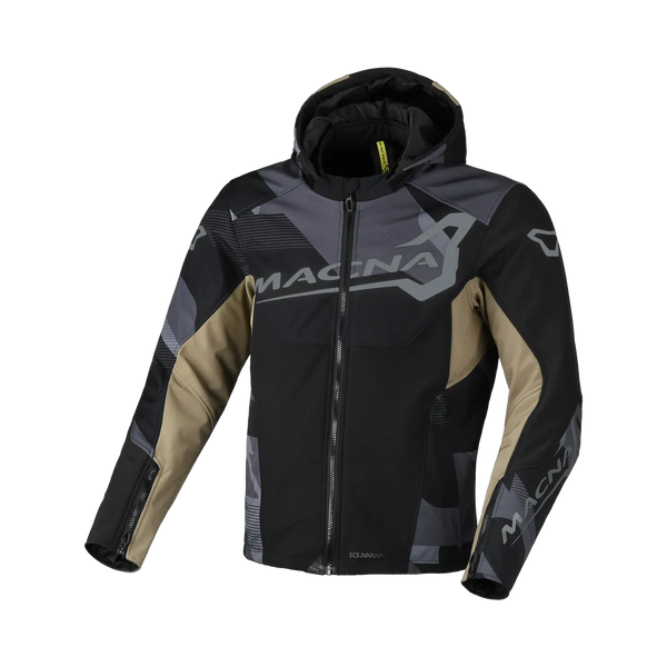Macna softshell mc giacca atracor nero /taupe