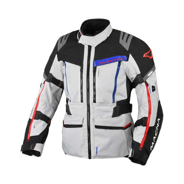MacNA Textile MC-Jacket Chieftane Grey /Blue /Red