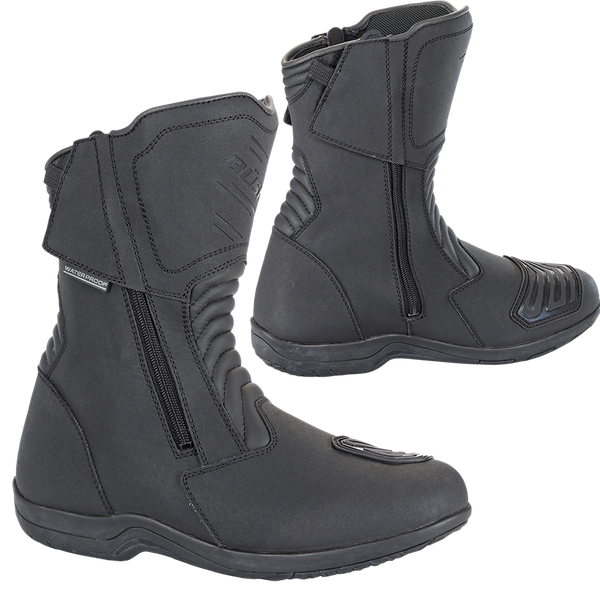 BÜSE Unisex Mc-Stövlar B160 Svart med robust design, dragkedja och förstärkningar för optimal säkerhet och komfort vid motorcykelkörning.
