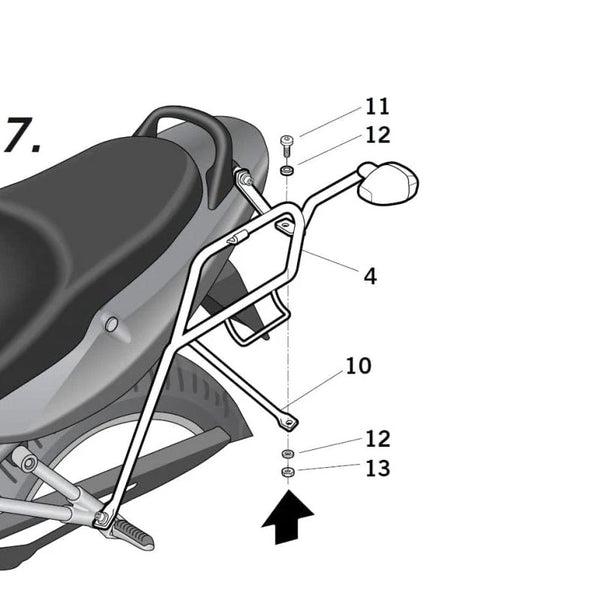 Shad 3p Sistema STALLA LATURA SUZUKI GSX-F650 (S0GS61SF)